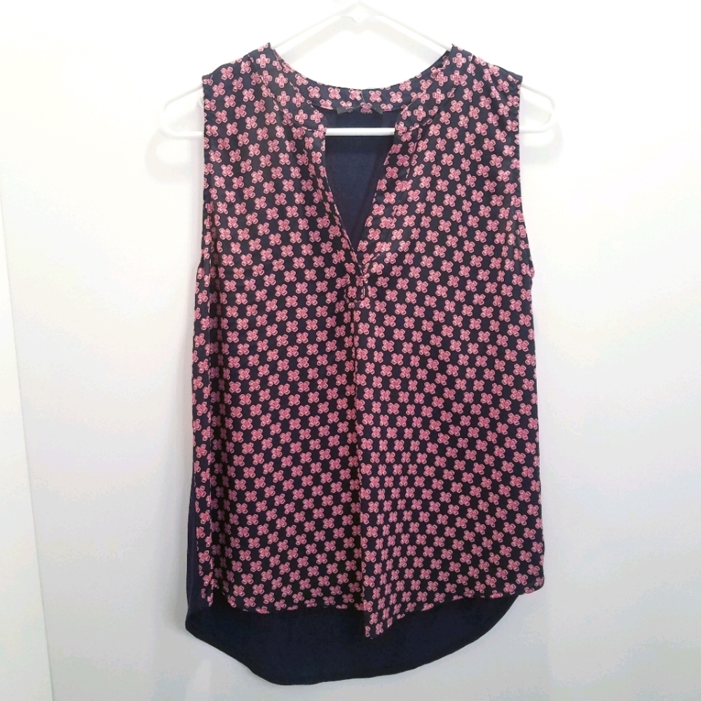Papermoon Stitch Fix Women's Size Small Blouse Top Shirt Sleeveless Navy Blue - Picture 2 of 8